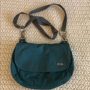Blue REI crossbody canvas purse